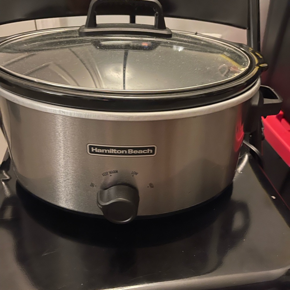 Hamilton Beach Silver Slow Cooker with Glass Lid
